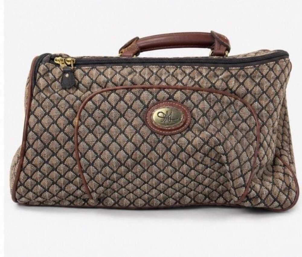 Vintage Diane Von Furstenberg DVF Rosenfeld Mosaic Tapestry Duffle Travel Bag